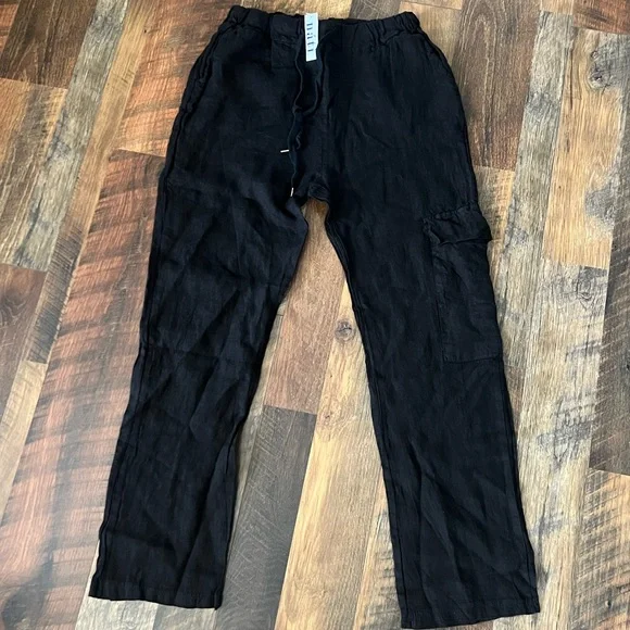 NWT Meo Meli Keep It Cool Cargo Linen Pants - Picture 3 of 8